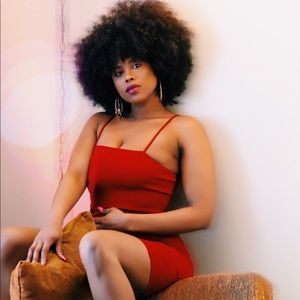 Beautiful Burgundy Spaghetti Strap Dress